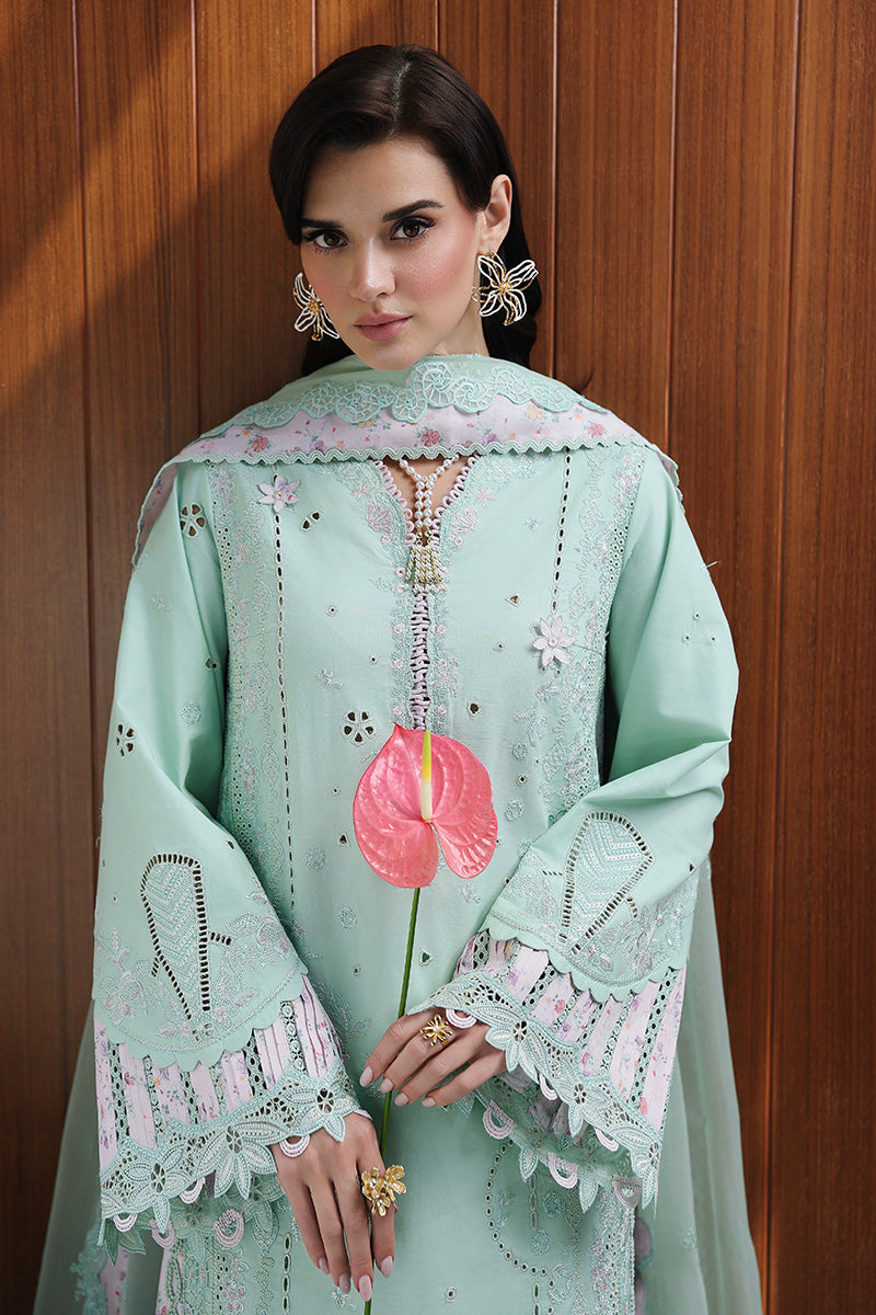 Qalamkar Festive Eid Embroidered Chikankari Unstitched 3Pc Suit CM-08 SEREN