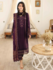 Charizma Miraas Unstitched Embroidered Staple Jacquard 3Pc Suit CM3-01