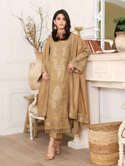 Charizma Miraas Unstitched Embroidered Staple Jacquard 3Pc Suit CM3-04