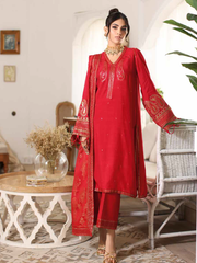 Charizma Miraas Unstitched Embroidered Staple Jacquard 3Pc Suit CM3-06