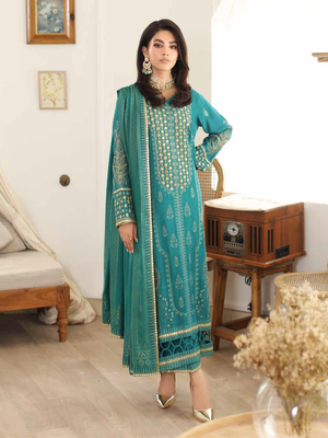 Charizma Miraas Unstitched Embroidered Staple Jacquard 3Pc Suit CM3-07