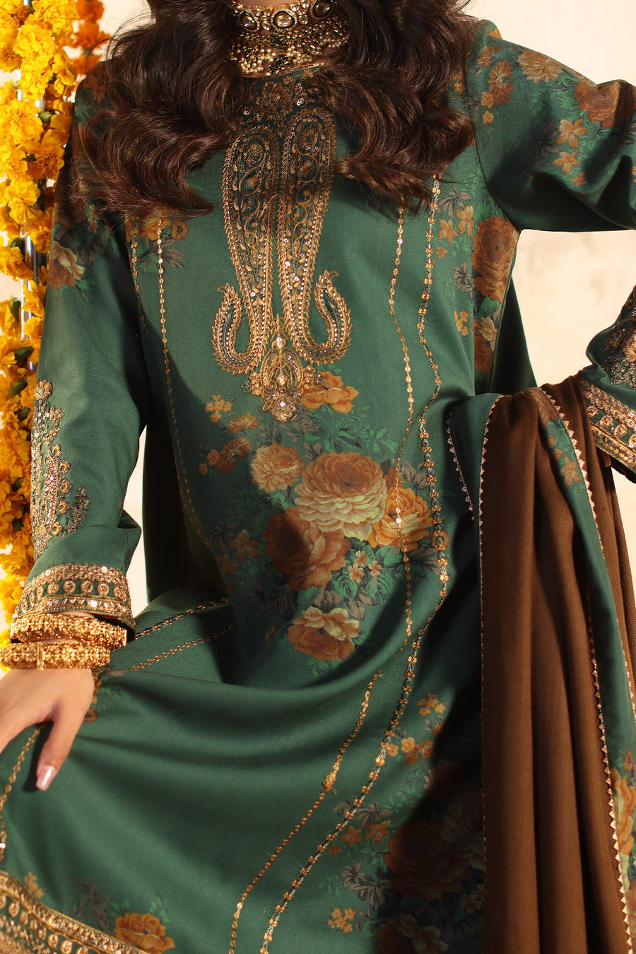 Charizma Miraas Embroidered Viscose Unstitched 3Pc Suit CMW4-4