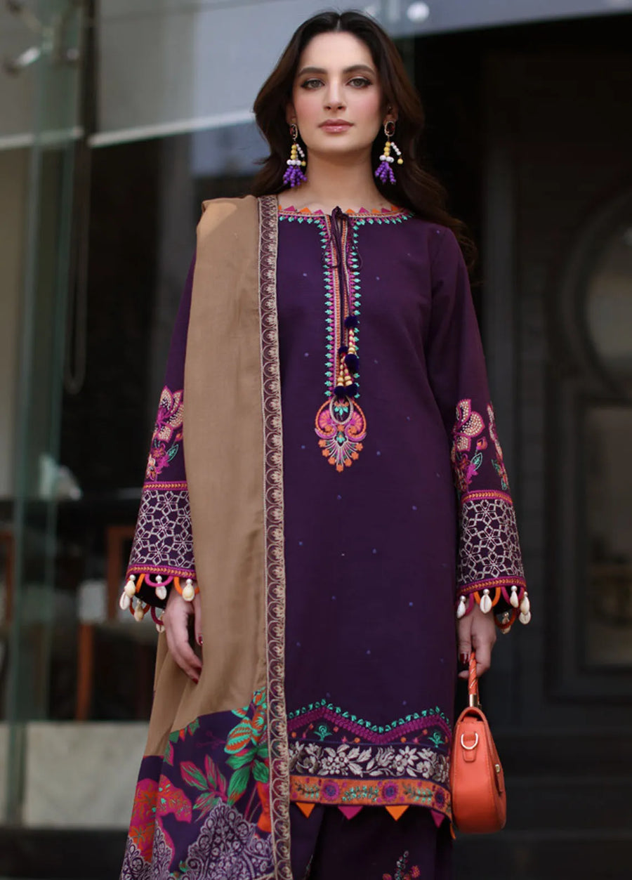 Charizma Naranji Embroidered Khaddar Unstitched 3Pc Suit CNW4-02