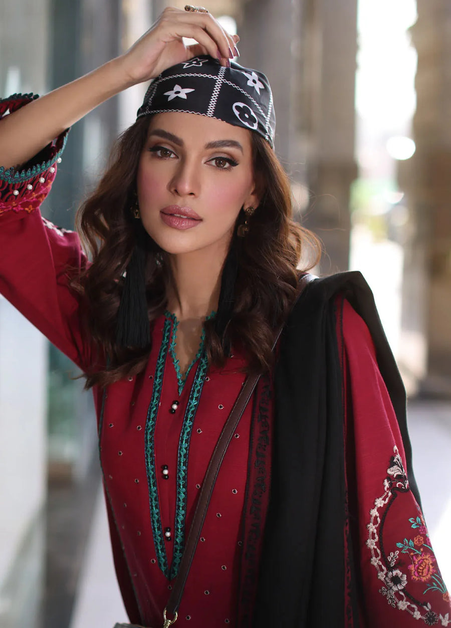 Charizma Naranji Embroidered Khaddar Unstitched 3Pc Suit CNW4-03
