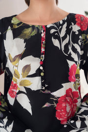 Feathers Frilly Flowers Unstitched Digital Printed Lawn 3Pc Suit COLZORA-FT711