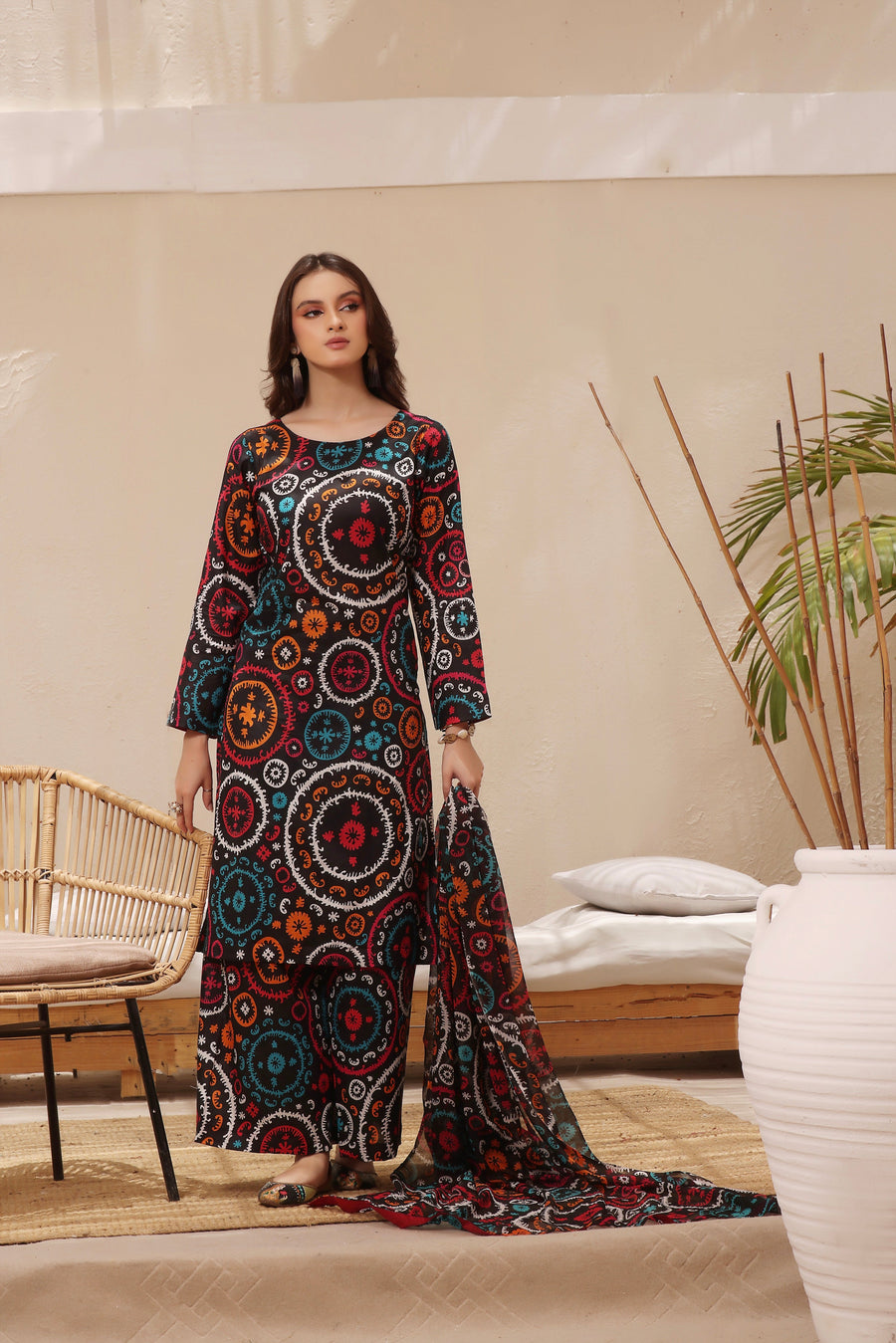 Feathers Premium Printed Lawn Unstitched 3Pc Suit CORDIE-FT253