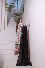 Feathers Digital Printed Khaddar Unstitched 3Pc Suit COTTON CANDY-FT290