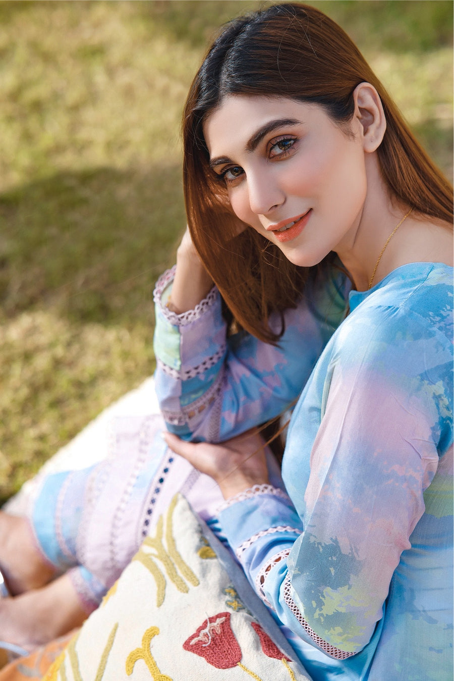 Feathers Digital Printed Viscose Unstitched 2Pc Suit COTTON CANDY-NJV057