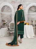 HemStitch Embroidered Luxury Chiffon Pret 3Pc Suit CP-002 Ember