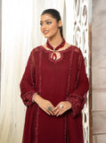 HemStitch Embroidered Luxury Chiffon Pret 3Pc Suit CP-006 Rosso
