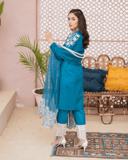 Maria Osama Khan Casual Pret 3 Piece Suit - BUTTERFLY PEA