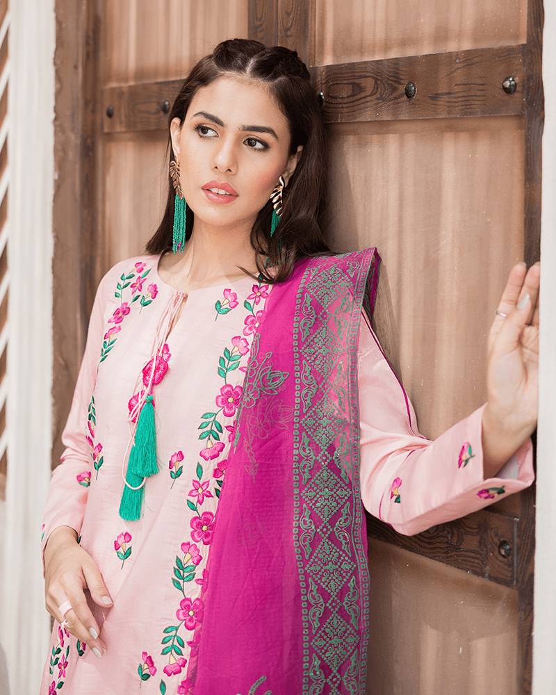 Maria Osama Khan Casual Pret 3 Piece Suit - PETUNIA