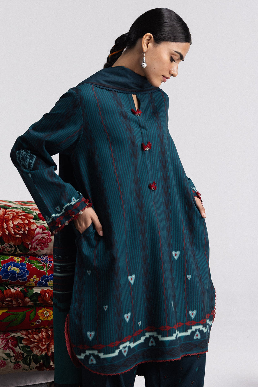 Coco by Zara Shahjahan Prints Linen Unstitched 3Pc Suit D-10B LEELA