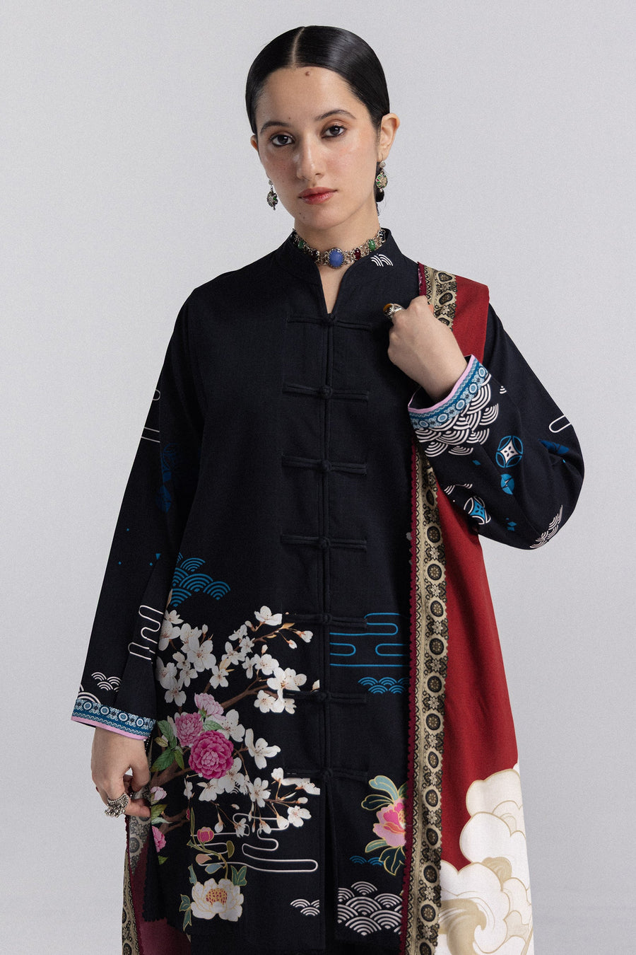 Coco by Zara Shahjahan Prints Linen Unstitched 3Pc Suit D-02A HANA