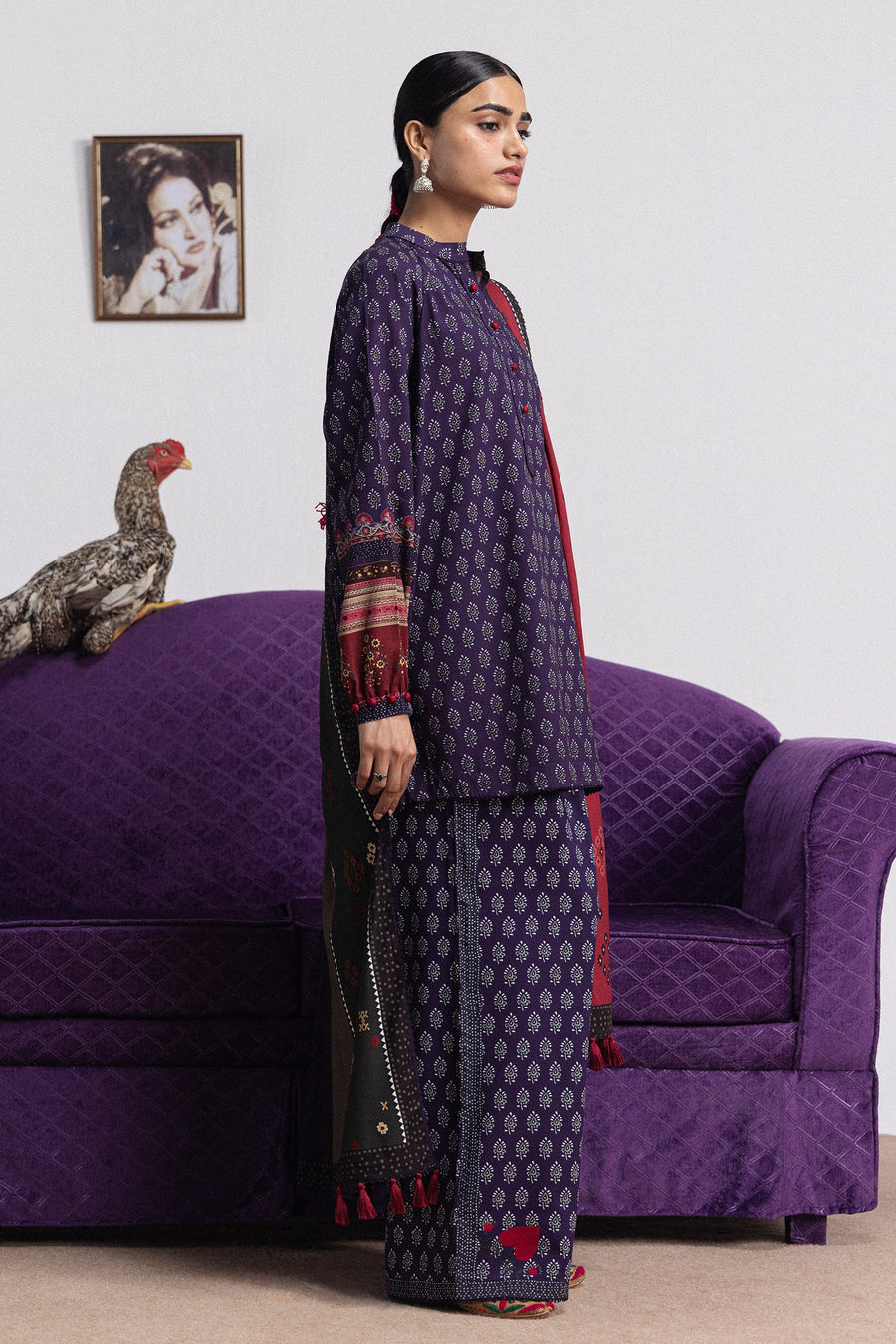 Coco by Zara Shahjahan Prints Linen Unstitched 3Pc Suit D-03B ANIKA