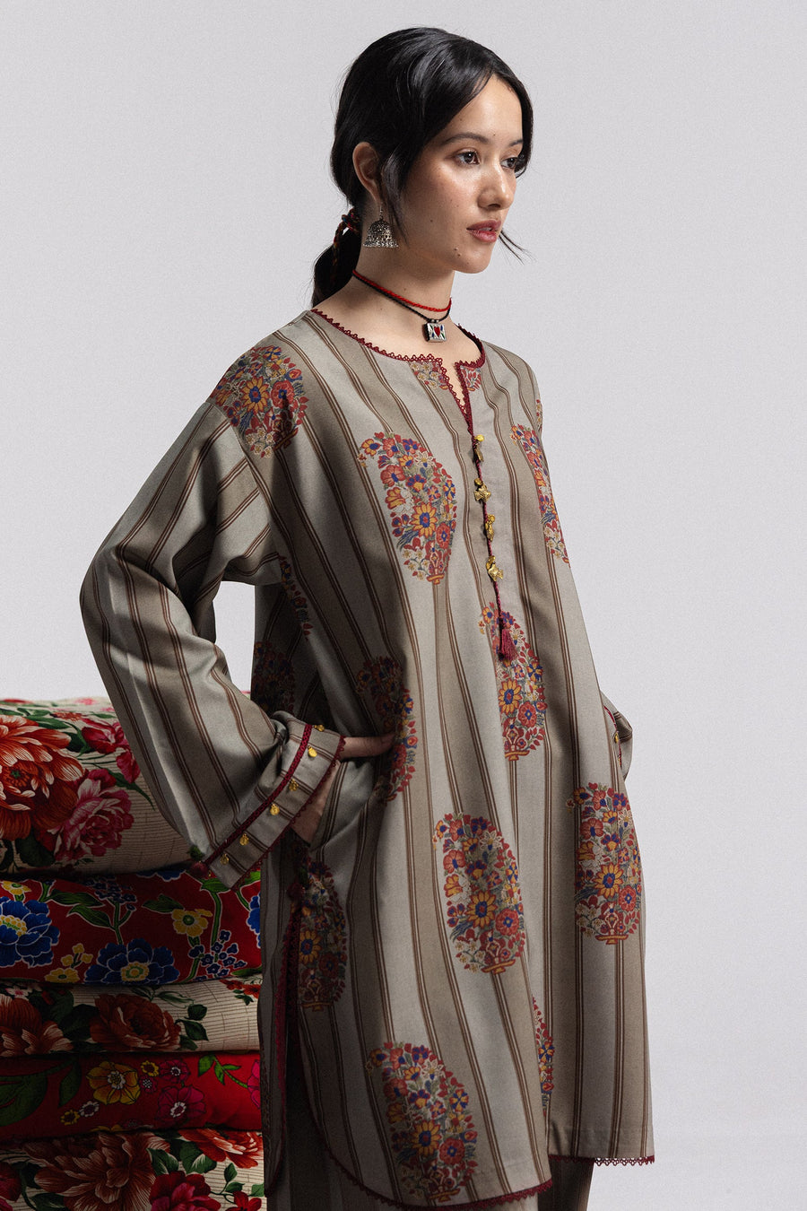 Coco by Zara Shahjahan Prints Linen Unstitched 3Pc Suit D-04A RANIA