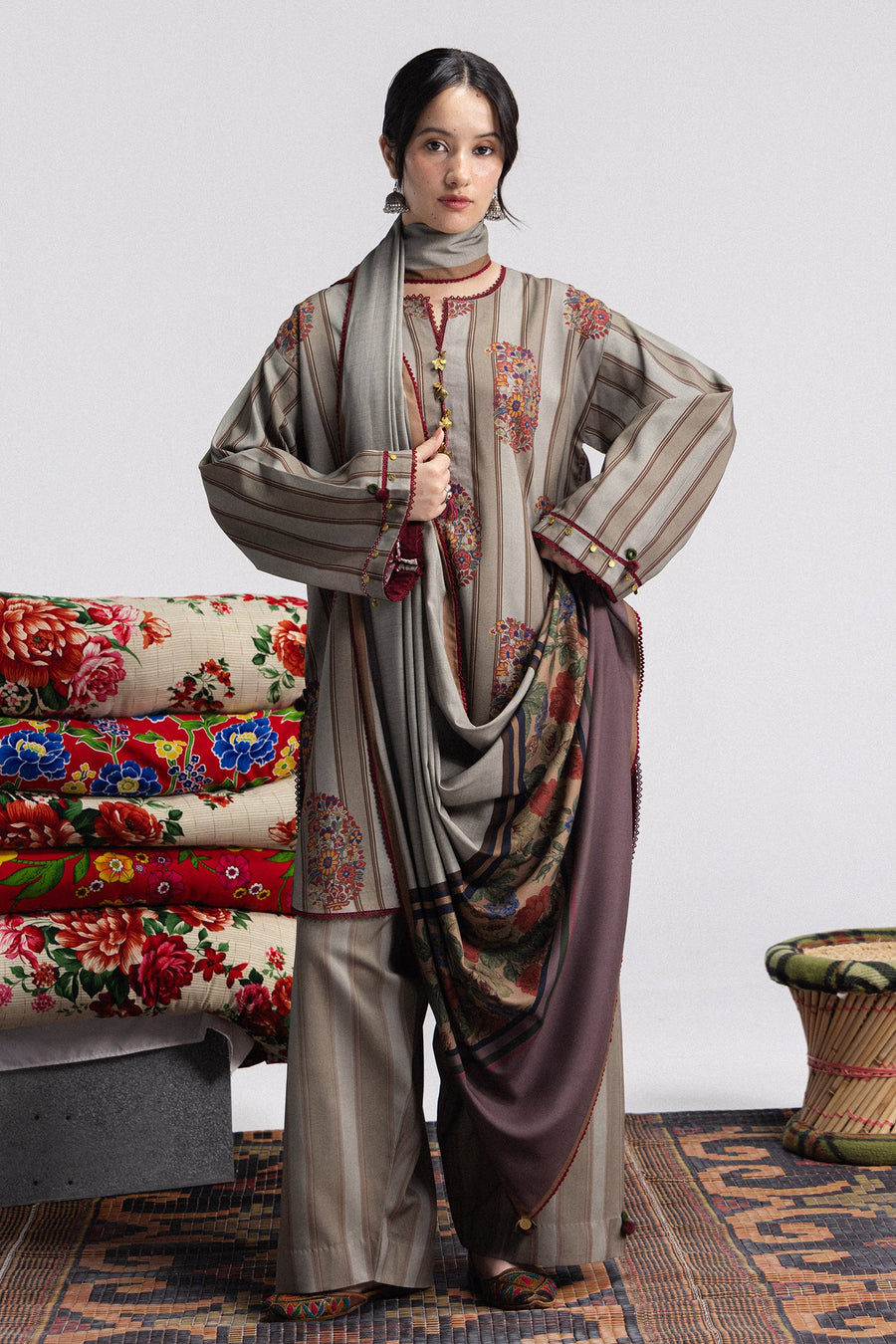 Coco by Zara Shahjahan Prints Linen Unstitched 3Pc Suit D-04A RANIA
