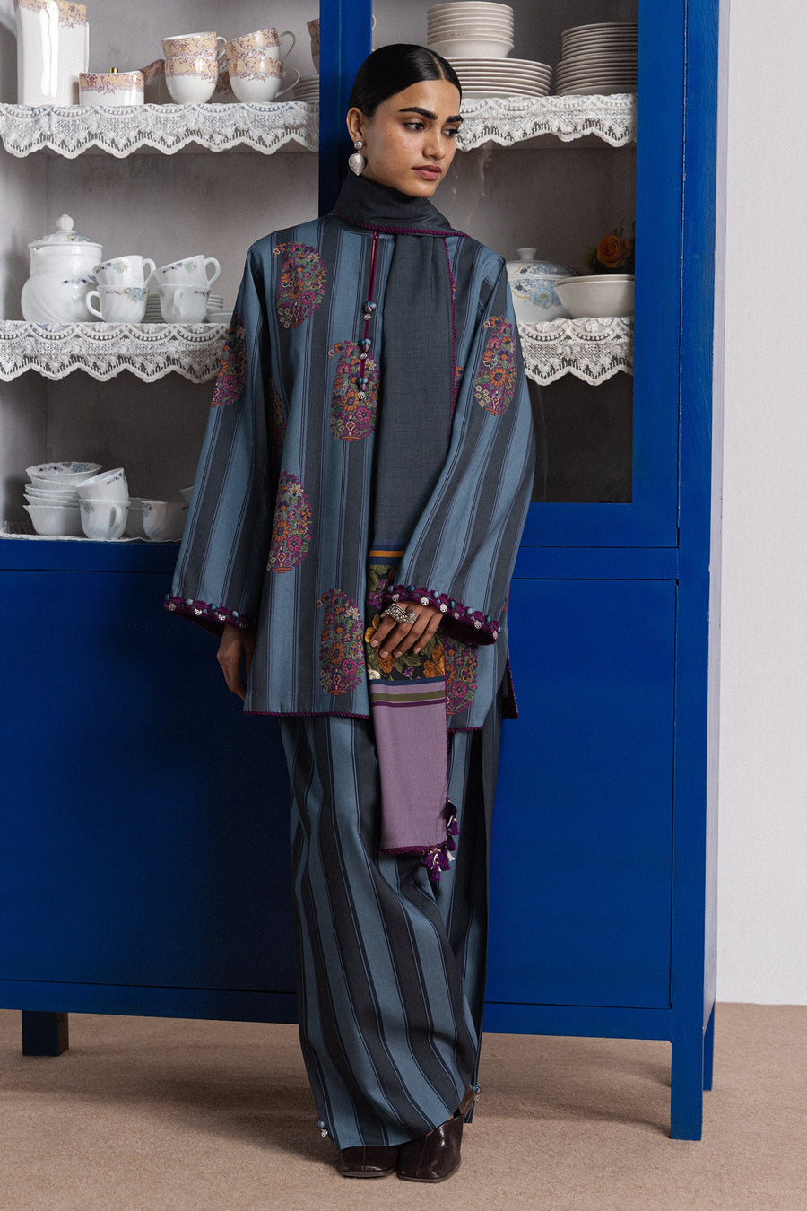 Coco by Zara Shahjahan Prints Linen Unstitched 3Pc Suit D-04B RANIA