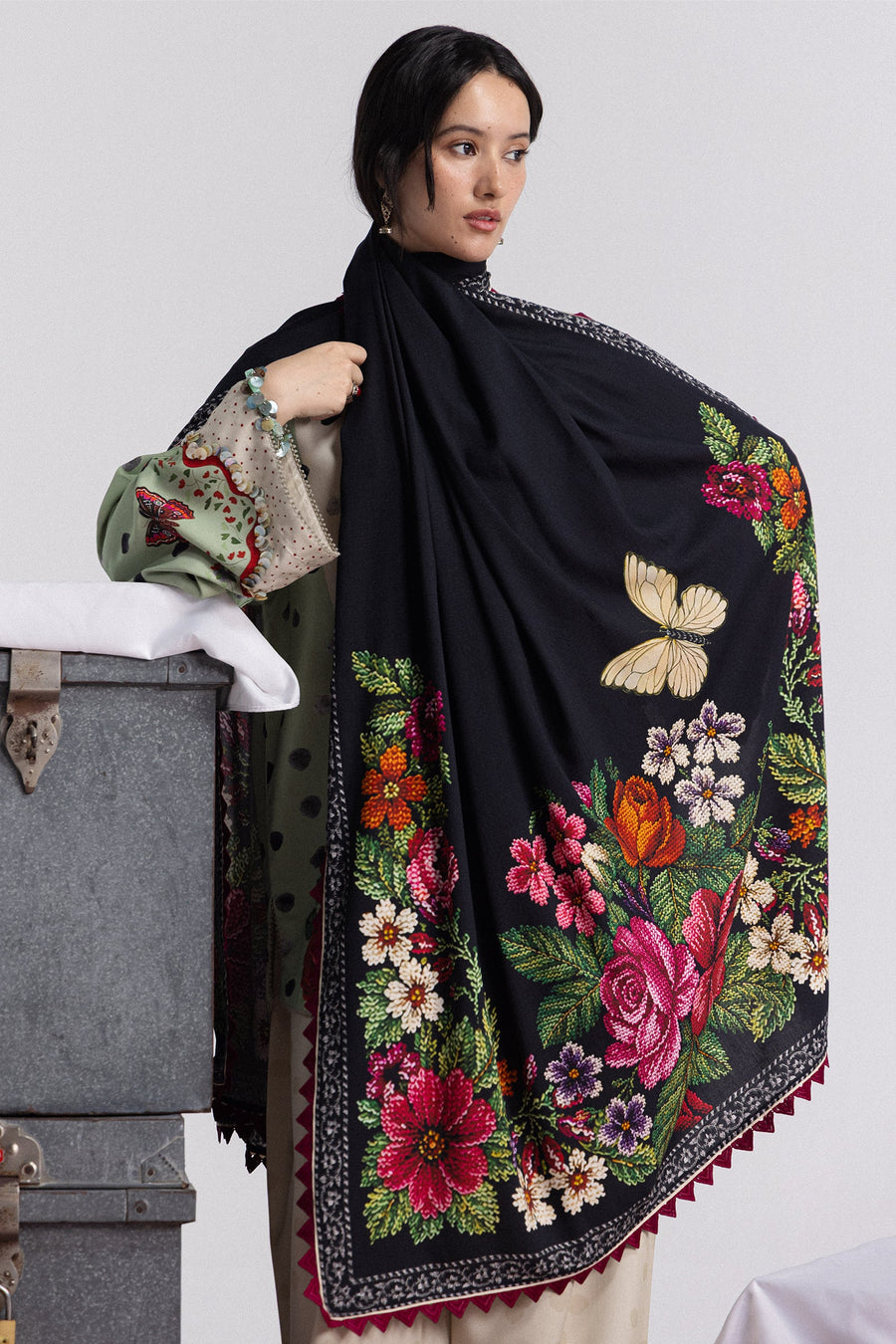 Coco by Zara Shahjahan Prints Linen Unstitched 3Pc Suit D-05A AMELIA