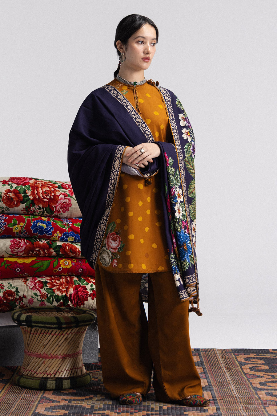 Coco by Zara Shahjahan Prints Linen Unstitched 3Pc Suit D-05B AMELIA