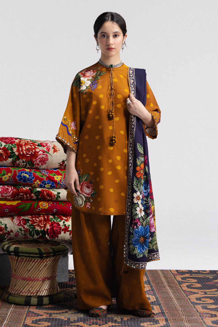 Coco by Zara Shahjahan Prints Linen Unstitched 3Pc Suit D-05B AMELIA