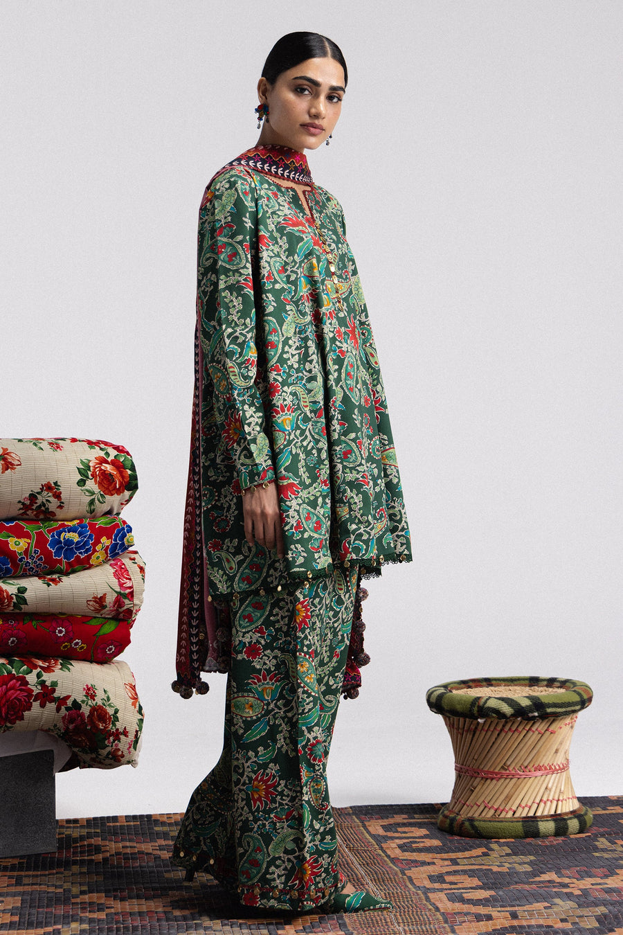 Coco by Zara Shahjahan Prints Linen Unstitched 3Pc Suit D-06B SOFIA