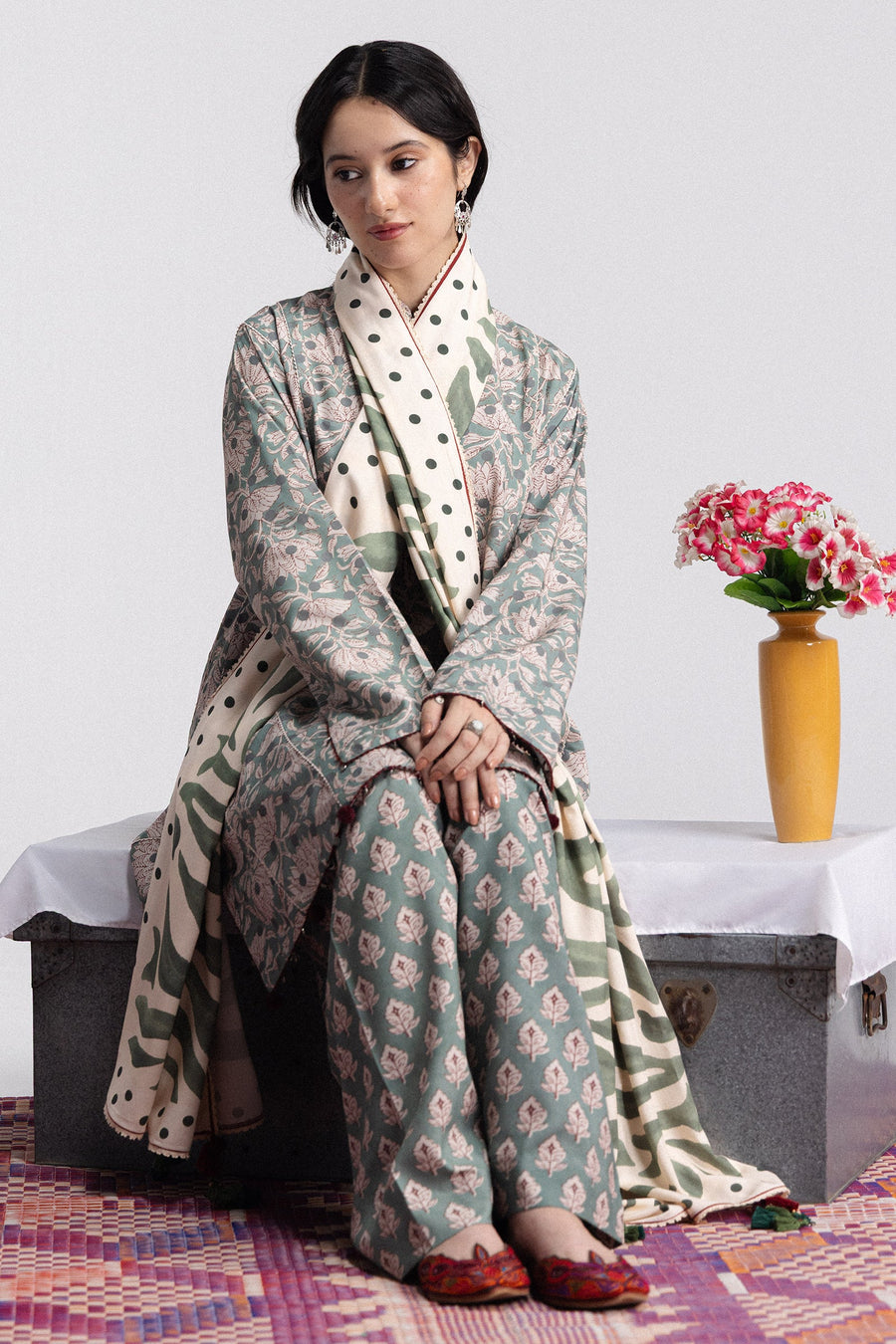 Coco by Zara Shahjahan Prints Linen Unstitched 3Pc Suit D-07A ELOWEN