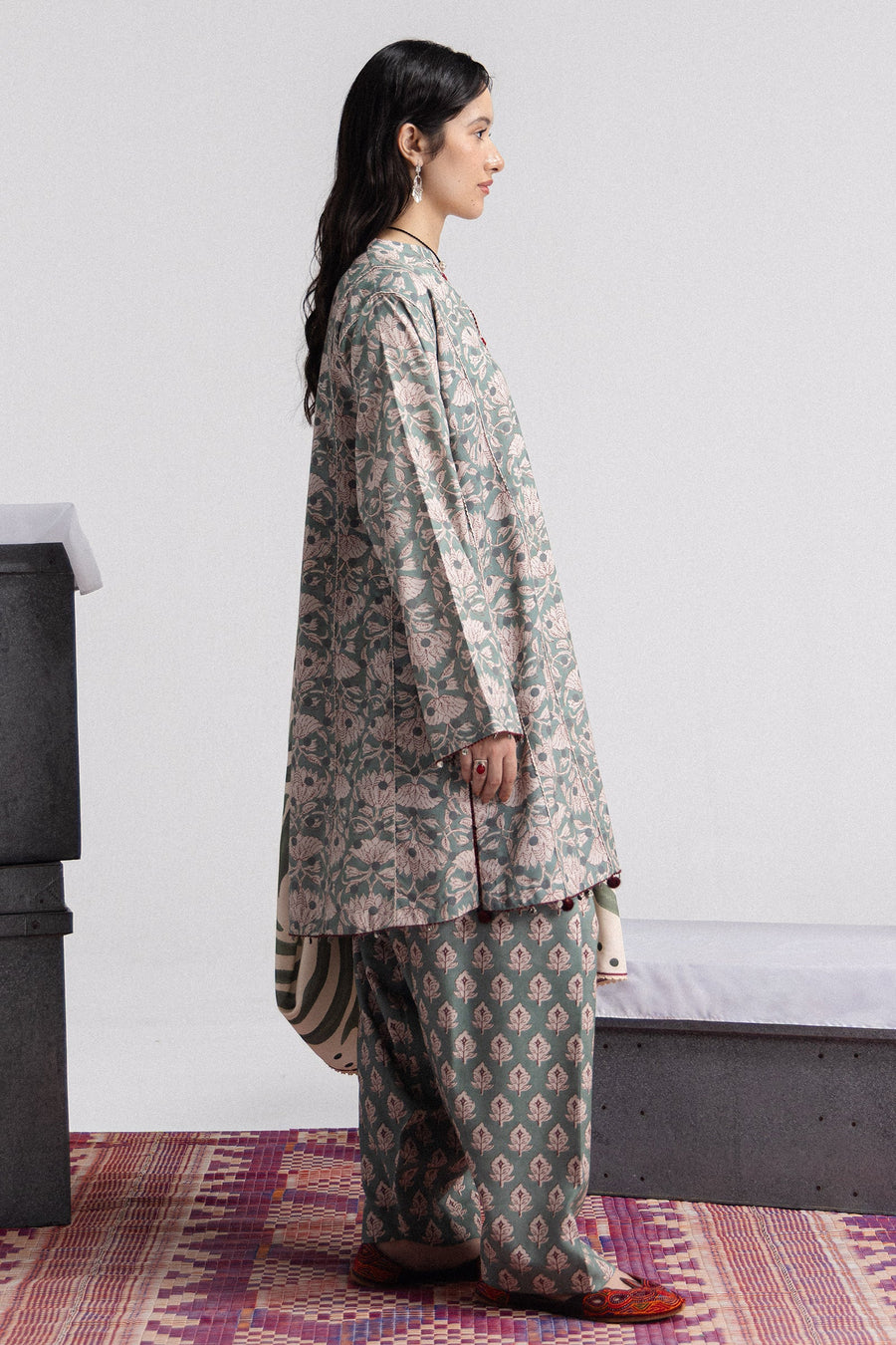 Coco by Zara Shahjahan Prints Linen Unstitched 3Pc Suit D-07A ELOWEN