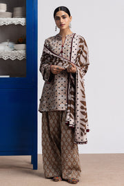 Coco by Zara Shahjahan Prints Linen Unstitched 3Pc Suit D-07B ELOWEN