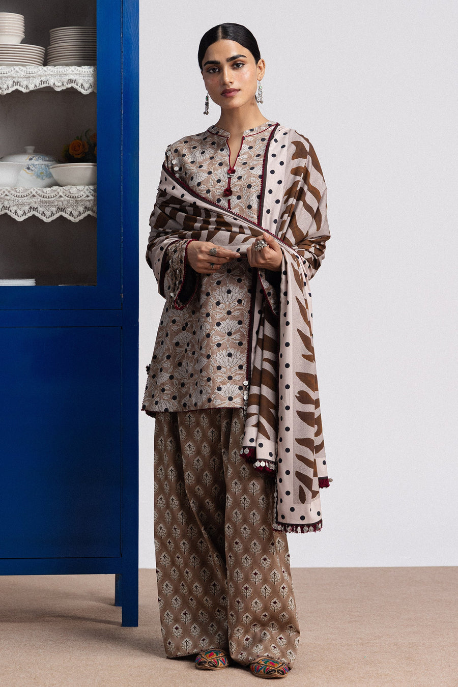Coco by Zara Shahjahan Prints Linen Unstitched 3Pc Suit D-07B ELOWEN