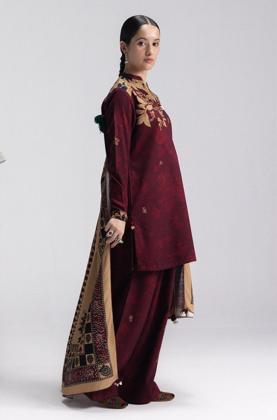 Coco by Zara Shahjahan Prints Linen Unstitched 3Pc Suit D-08A IRIS