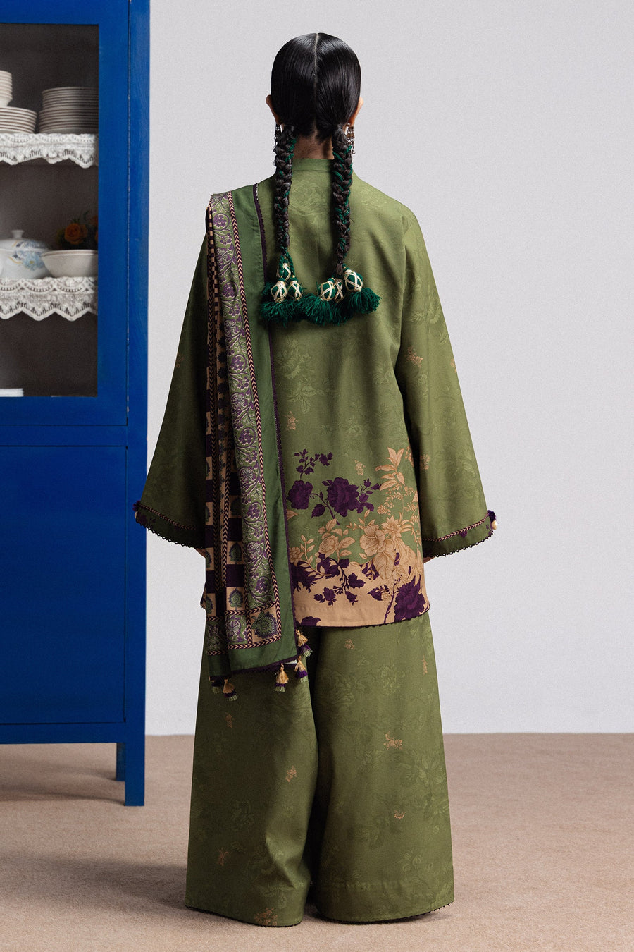 Coco by Zara Shahjahan Prints Linen Unstitched 3Pc Suit D-08B IRIS