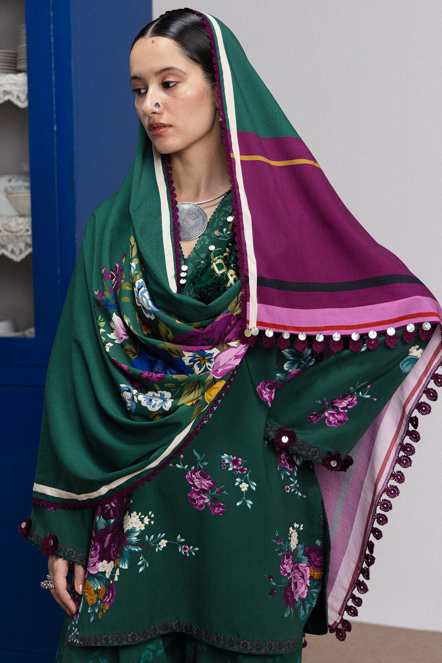 Coco by Zara Shahjahan Prints Linen Unstitched 3Pc Suit D-09B KATYA