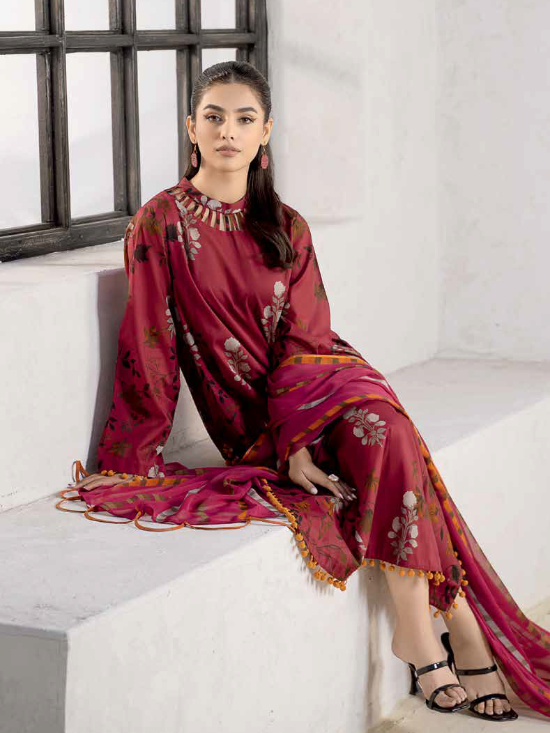Charizma C-Print Vol-02 Unstitched Printed Lawn 3Pc Suit CP4-14