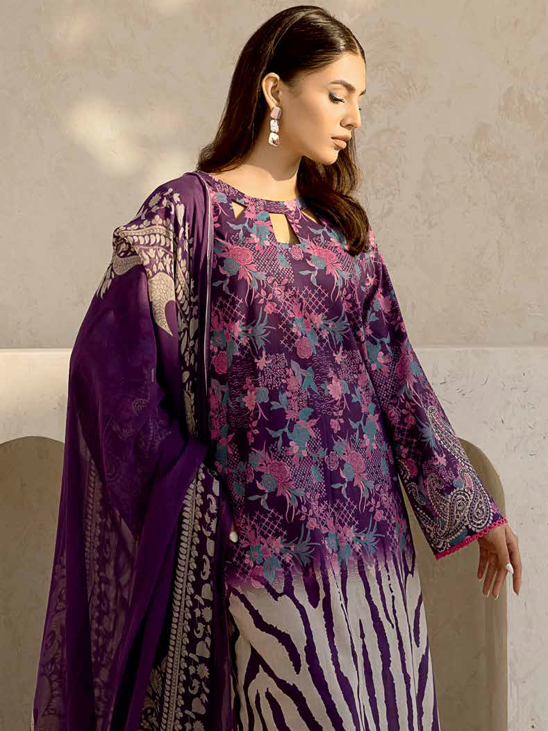 Charizma C-Print Vol-02 Unstitched Printed Lawn 3Pc Suit CP4-17