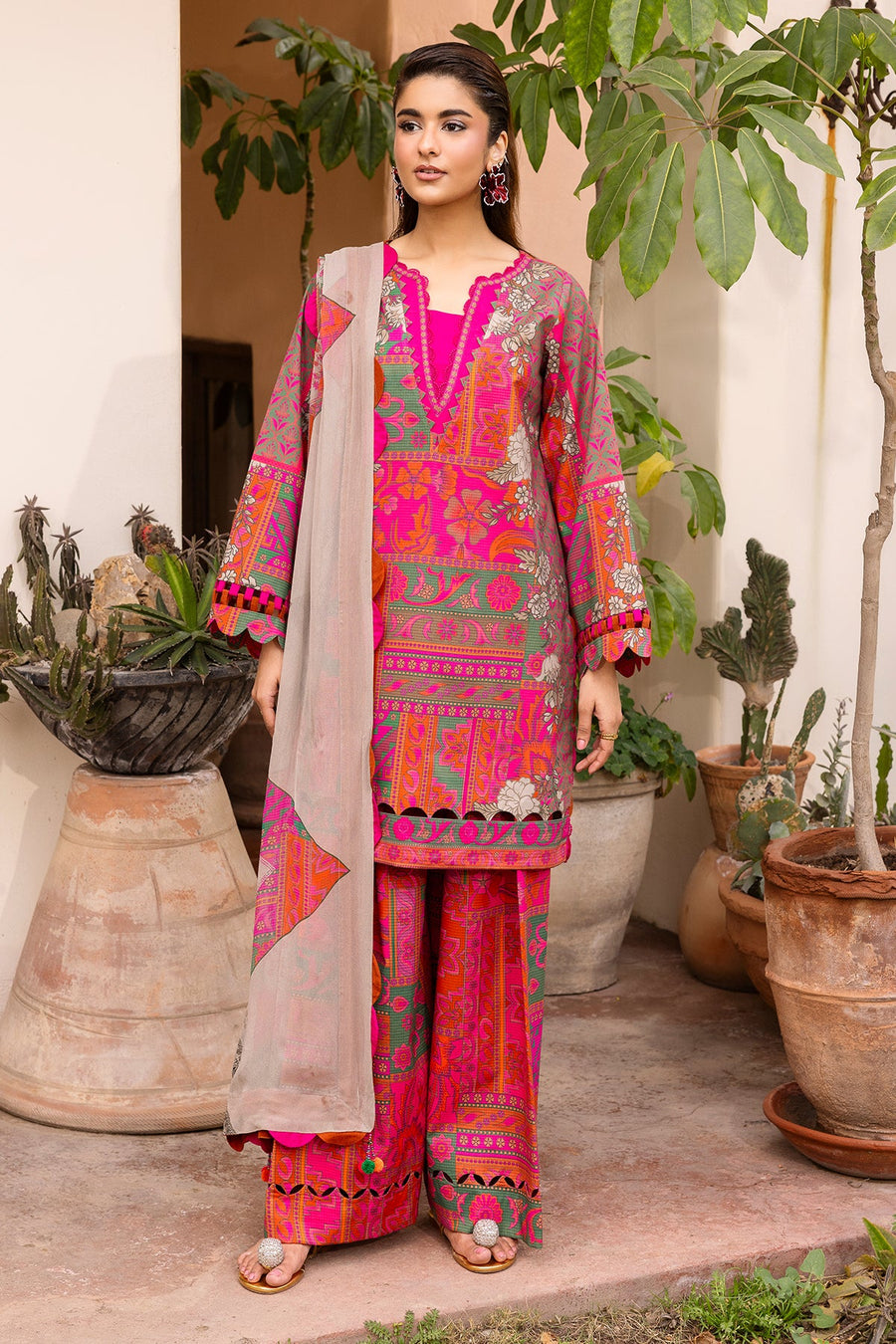 Charizma C-Print Vol-01 Unstitched Lawn 3Pc Suit CP6-02