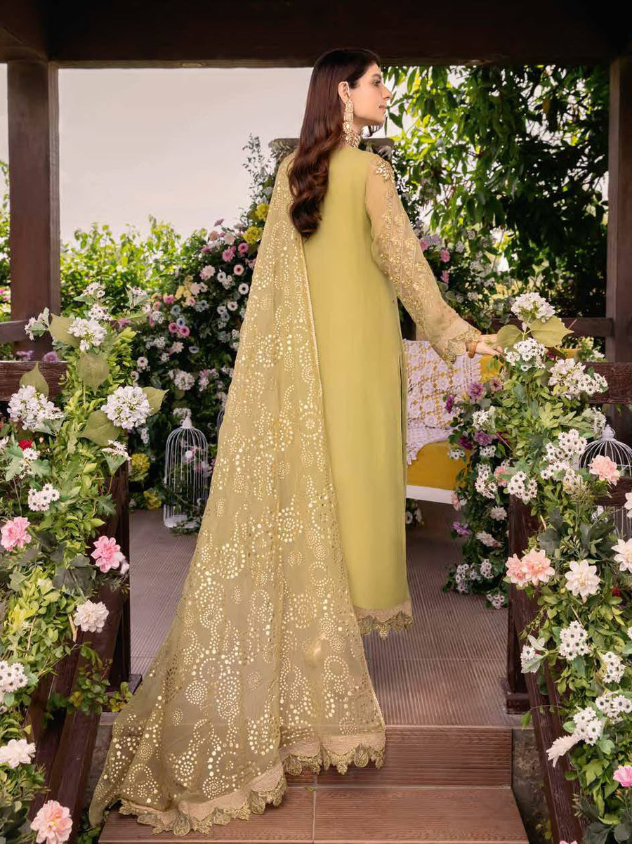 Charizma Shehnai Premium Embroidered Chiffon Unstitched 3Pc Suit CPC-01