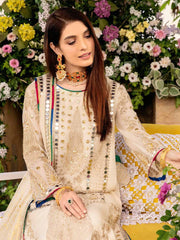 Charizma Shehnai Premium Embroidered Chiffon Unstitched 3Pc Suit CPC-02