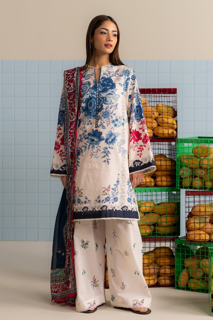 Coco by Zara Shahjahan Prints Unstitched Lawn 3Pc Suit D-10A EMIN