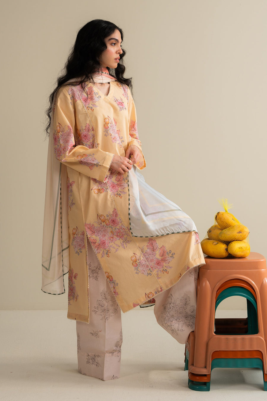 Coco by Zara Shahjahan Prints Unstitched Lawn 3Pc Suit D-01B OVELA