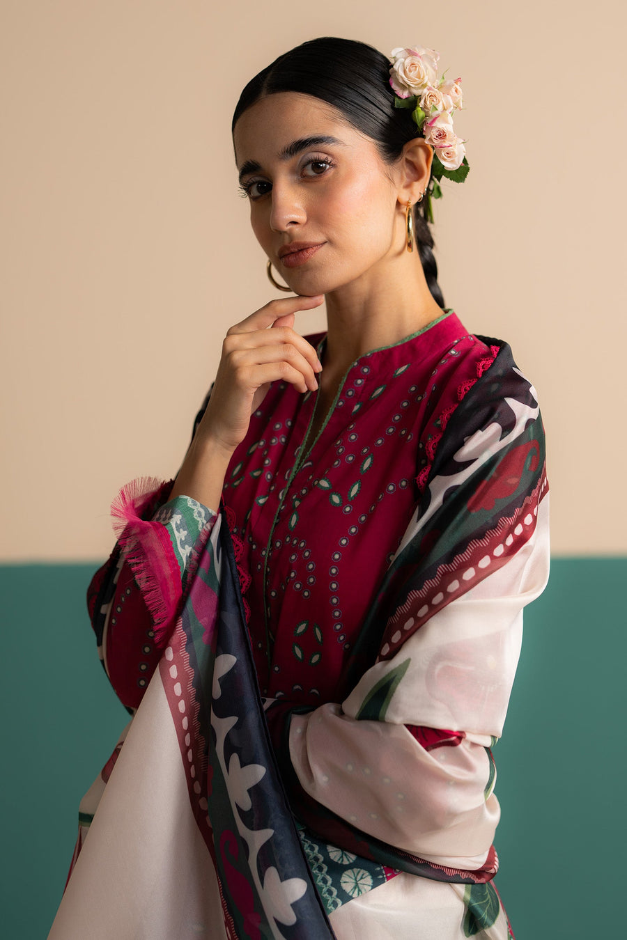 Coco by Zara Shahjahan Prints Unstitched Lawn 3Pc Suit D-02B NELEA
