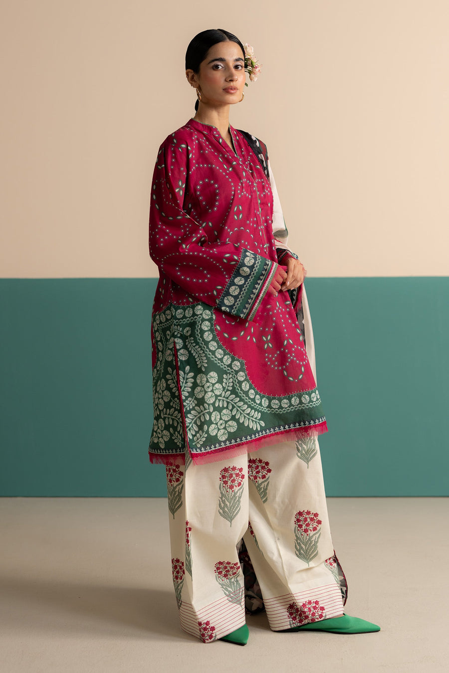 Coco by Zara Shahjahan Prints Unstitched Lawn 3Pc Suit D-02B NELEA