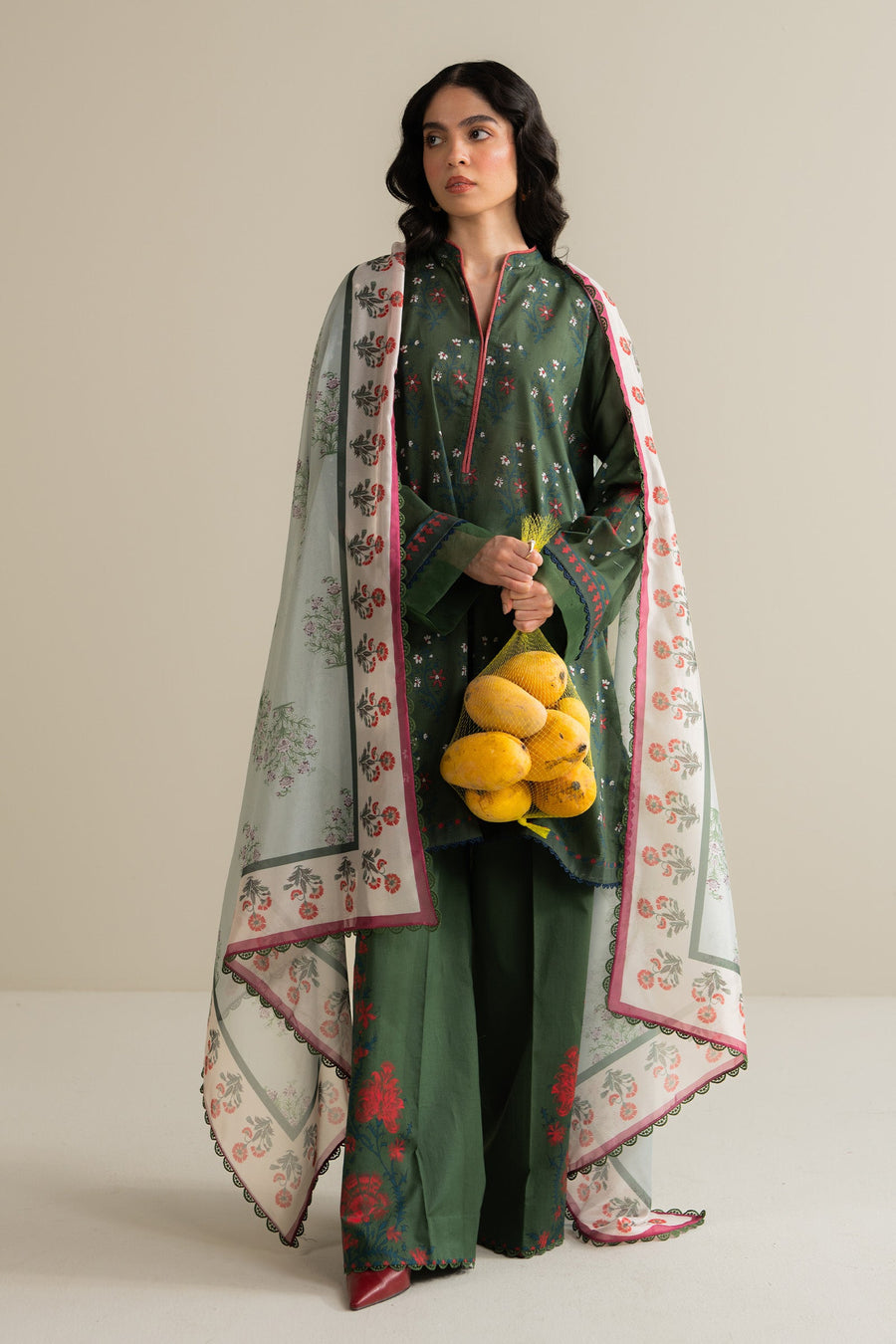 Coco by Zara Shahjahan Prints Unstitched Lawn 3Pc Suit D-03A TINSA