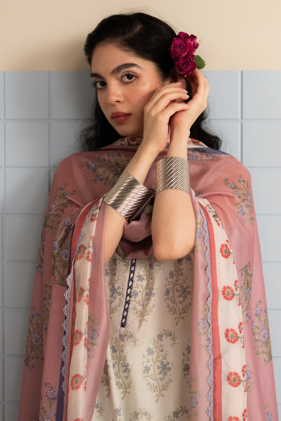 Coco by Zara Shahjahan Prints Unstitched Lawn 3Pc Suit D-03B TINSA