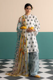 Coco by Zara Shahjahan Prints Unstitched Lawn 3Pc Suit D-04B ZOFI