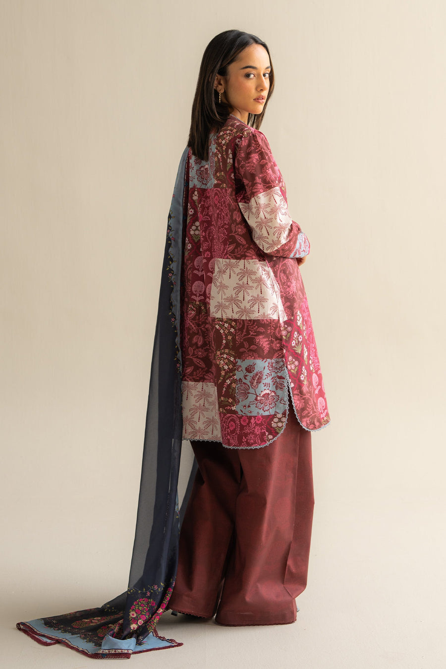 Coco by Zara Shahjahan Prints Unstitched Lawn 3Pc Suit D-05A MEVI