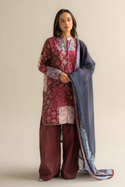Coco by Zara Shahjahan Prints Unstitched Lawn 3Pc Suit D-05A MEVI