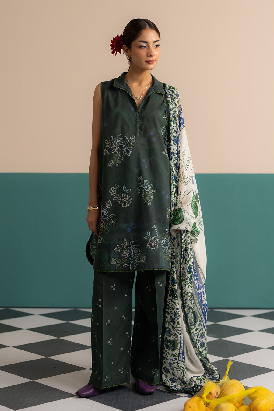 Coco by Zara Shahjahan Prints Unstitched Lawn 3Pc Suit D-06A KINA