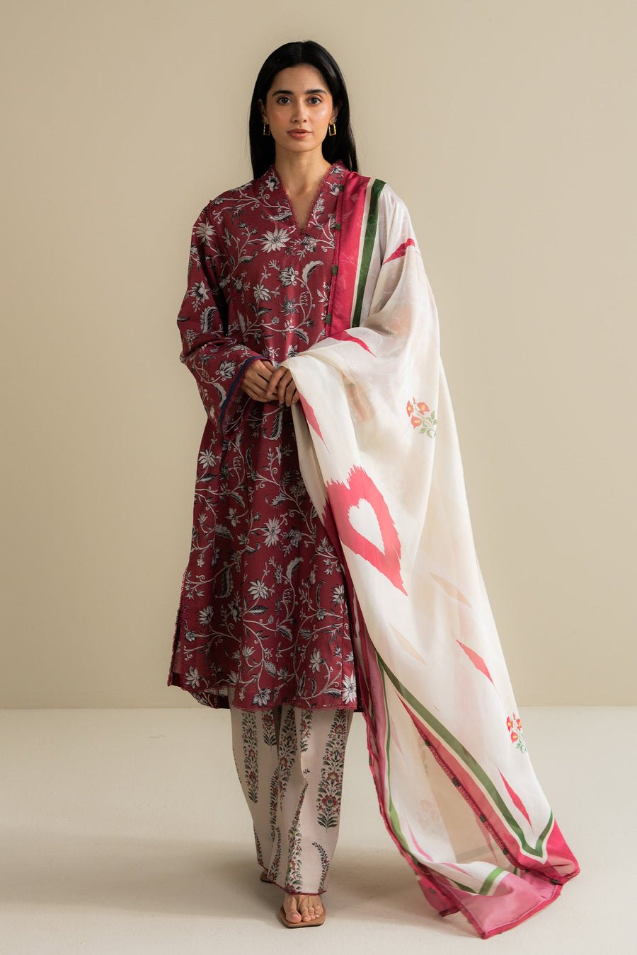 Coco by Zara Shahjahan Prints Unstitched Lawn 3Pc Suit D-07A LIORÉ