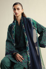 Coco by Zara Shahjahan Prints Unstitched Cambric 3Pc Suit D-10A Willow